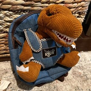 Brown Dinosaur Plush Backpack